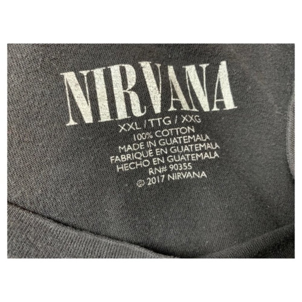 Sold - Nirvana 2017 Smiley Face Long Sleeve Men's T Shirt - Picture 6 of 7
